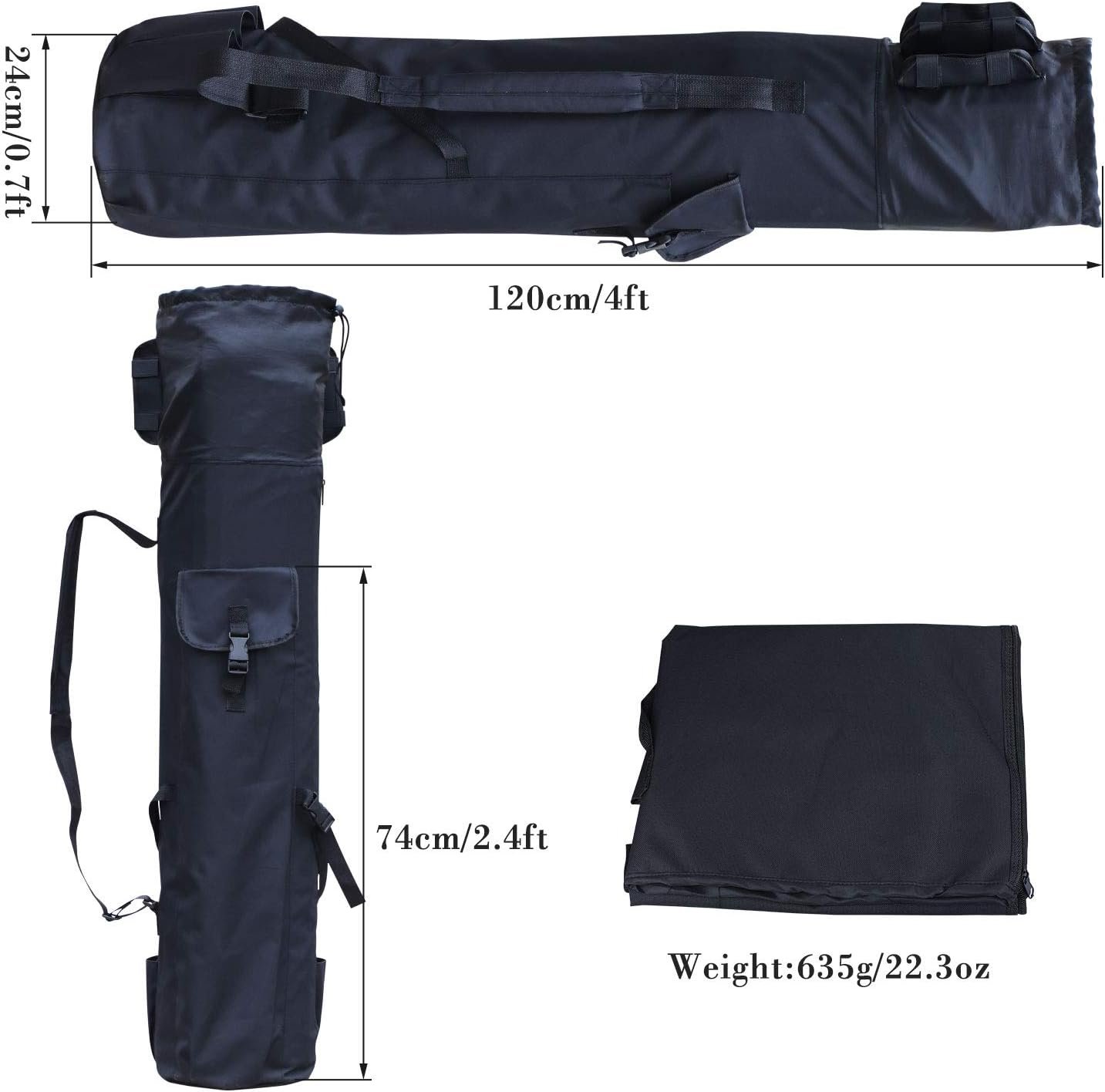 Folding Fishing Rod Case Organizer Pole Storage Bag Rod Reel Tackle Carrier Fishing Rod Bag Fishing Case - Image 2