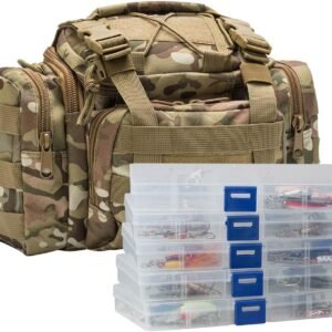 Tackle Bag, 5 Storage Boxes, Contains 60 Lures