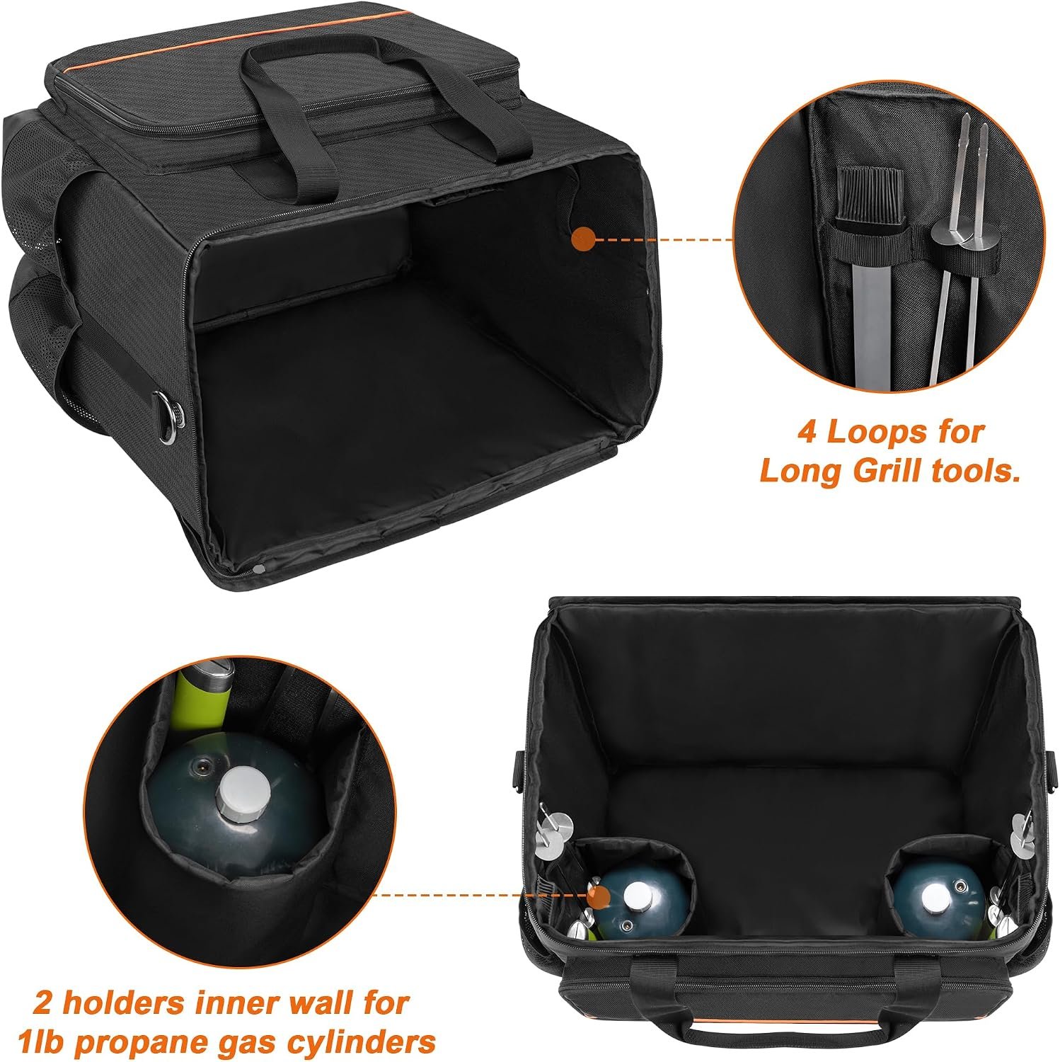 Boat Grill Storage Bag Compatible with , Black - Image 2