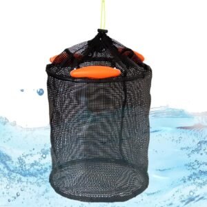 Fish Basket | Fishing Net Bag Baskets,Kayak Fishing Accessories, Mesh Fish Guards, Fish Cage with Drawstring for Reservoirs, Lakes, Streams